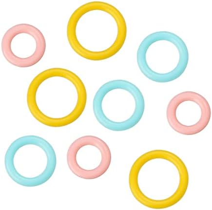 Hilsayum 240PCS Round Knitting Stitch Rings Plastic Crochet Stitch Markers with 10 Grid Storage Box Sewing Accessories