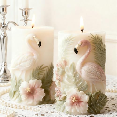 Bird Animal Cylinder Molds Silicone Wave Spiral Candle Mold - Silicone Resin Casting Molds for Candle & Resin & Soap Craft Supplies
