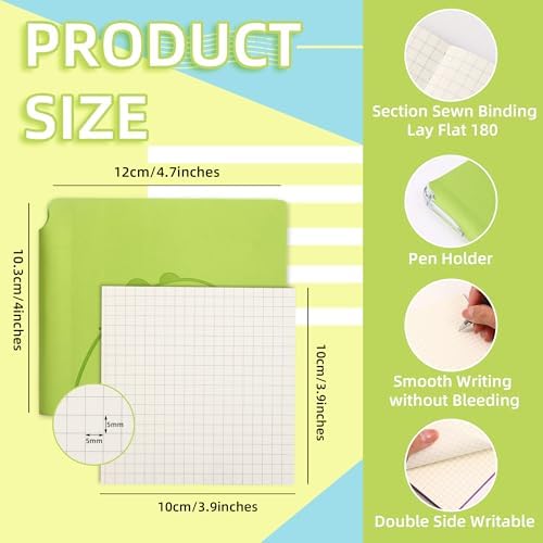 3 Pack Mini Capybara 5x5 Grid Notebooks Cartoon Pocket Quad‑ruled Journals