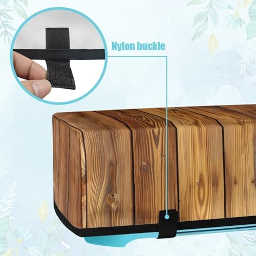 Binienty Retro Wooden Cutting Machine Dust Cover with 3 Strong Pocket,Portable and Strain Resistant Carrying Bag Organization and Storage Bags Home Decoration
