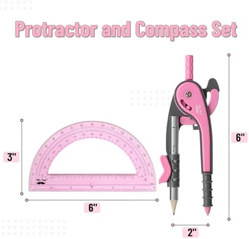 Mr. Pen- Geometry Compass and Protractor Set, 6 Inch Compass