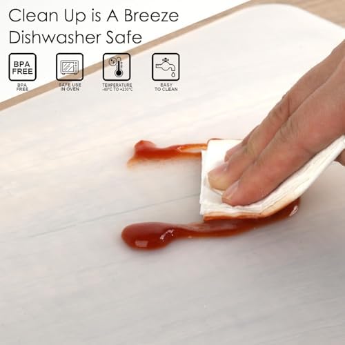 Extra Large Silicone Mat, Food-Grade Flexible Silicone Table Mats for Kids Non-Slip Placemat Waterproof Heat Insulation Countertop Protector Pastry Mat Silicone Pad, 31.5''x16.9'' Clear