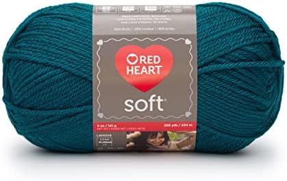 Red Heart Soft Yarn for Crocheting and Knitting, Teal, 3-Pack