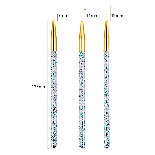 Artdone 31pcs Nail Art Brushes Tools Set Dotting Tools for Gel Polish | Dust Brush,Striping Brushes for Long Lines, Drawing Pen Design supply