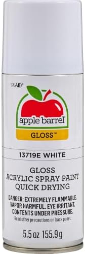 Apple Barrel Gloss Acrylic Spray Paint, 5.5 oz, White