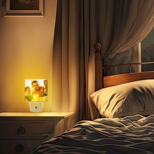 Tujoe 6 Pcs Halloween Plug into Wall Night Light Sublimation Blank, Square