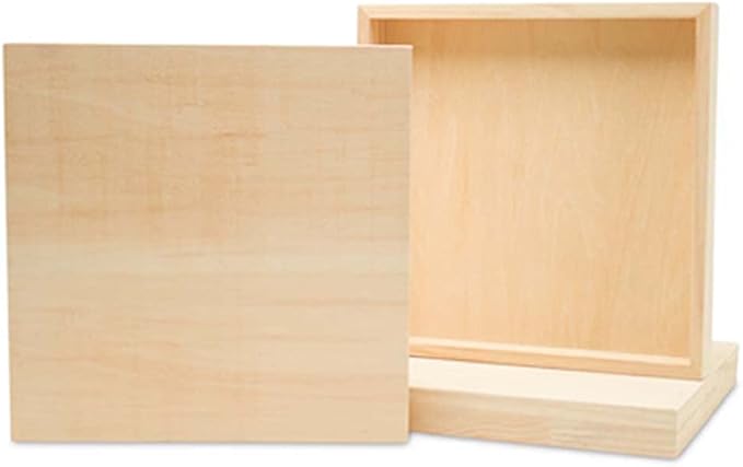 Square Wood Canvas 18 x 18 x 1-1/2-inch, Pack of 5 Unfinished Wood Frames, Blank Wood Signs for Crafts & Home Decor, by Woodpeckers