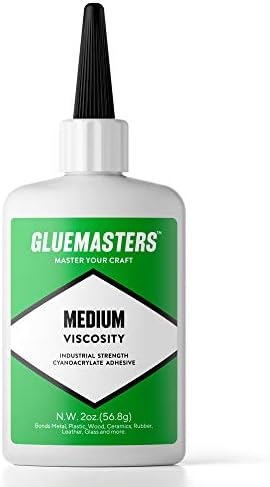 Professional Grade Cyanoacrylate (CA) Super Glue by GLUE MASTERS - 56 Grams - Medium Viscosity Adhesive for Plastic, Wood & DIY Crafts…