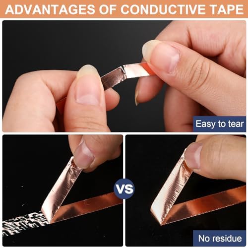 LOVIMAG Copper Tape (1/4inchX82.5FT) HVAC Foil Anti Tarnish Strips