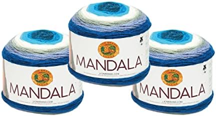 Lion Brand Yarn, Mandala DK Crochet Yarn, Mermaid, Multicolor, 3 Pack