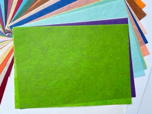 50 Design A4 Natural Fiber Mulberry Tree Mulberry Paper Sheets Art Tissue Washi Paper Design Craft Art Origami Suppliers Card Making Writing Painting 50 Sheets (Mixed Colors Flowers etc.,, A4)