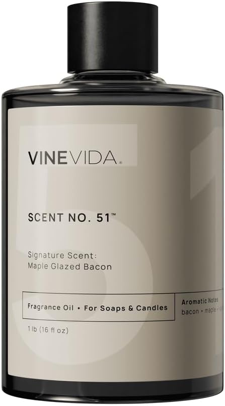 VINEVIDA [16oz] Maple Glazed Bacon Fragrance Oil for Candle Making - Made in USA Scents for Soap Making - Natural Candle Fragrance Oil