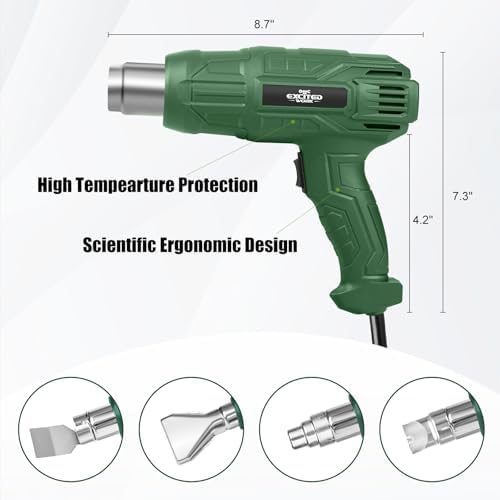 1500W Heat Gun, Fast Heat Hot Air Gun Kit