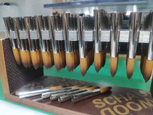 Escoda | Watercolour | Blue Travel Set | Size 6,10,16 | 3 Brushes | Synthetic White Toray + Tendo + Tame | Round Pointed