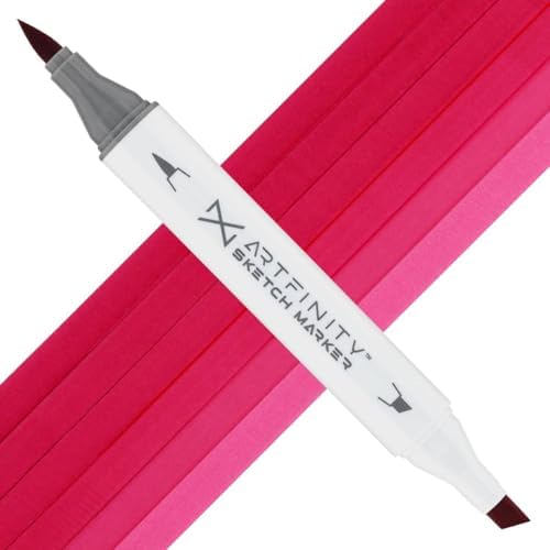 Artfinity Sketch Markers - Raspberry Popsicle R1-65, Vibrant, Professional, Dye-Based Alcohol Markers for Artists, Drawing, Travel, & More