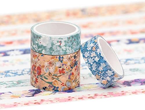 YUBBAEX Mystic Gold Washi Tape Set Wide Silver Foil Masking Tape Decorative for Arts, DIY Crafts, Journal Supplies, Planners, Scrapbook, Card/Gift Wrapping (Beauty of Nature)