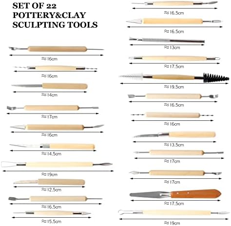 Clay Tools 46PCS Pottery Tools Clay Sculpting Tools Polymer Clay Tools Kit Ceramic Tools for DIY Handcraft Modeling Clay Carving Tools Set