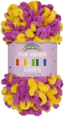 JubileeYarn Fun Finger Loops Yarn - 100g/Skein Jumbo Polyester - Dürrge - 1 Skein