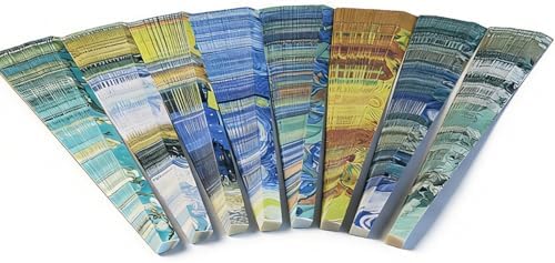 Star Origami Paper, DIY Origami Paper Star Strips (Chasing Light Blue Yellow 1080 sheets)