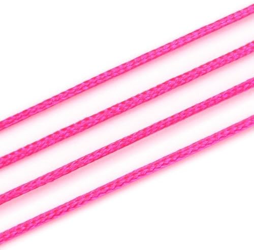 Elecrelive 43 Yards Nylon String Nylon Cord Deep Pink Nylon Beading Thread