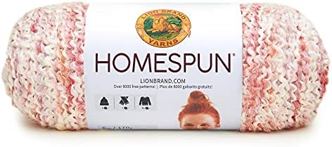 (1 Skein) Lion Brand Yarn Homespun Bulky Yarn, Parfait