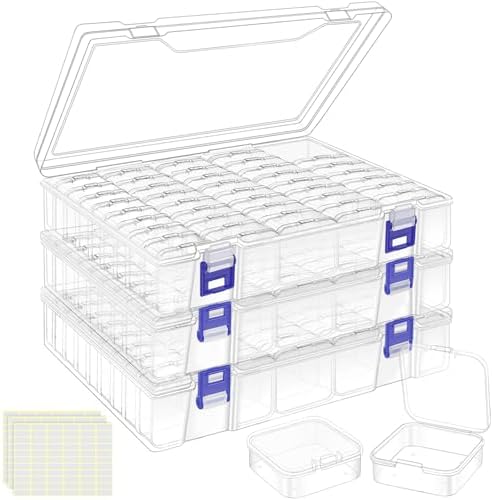 DILIBRA Bead Organizer Box, 138Pcs Small Bead Organizers and Storage