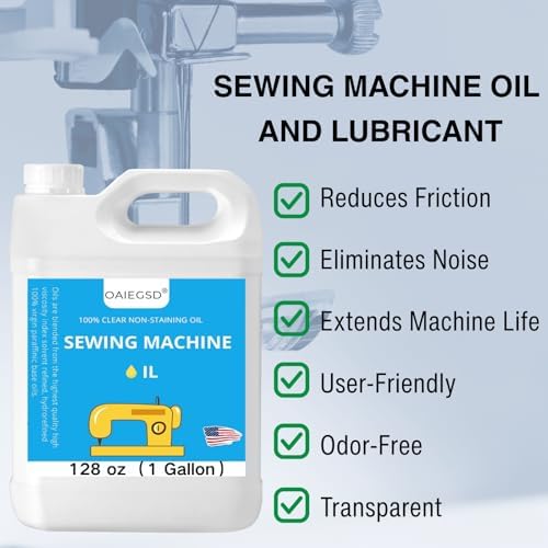 128oz Fine Light Sewing Machine Oil and Lubricant, Clear & Odorless