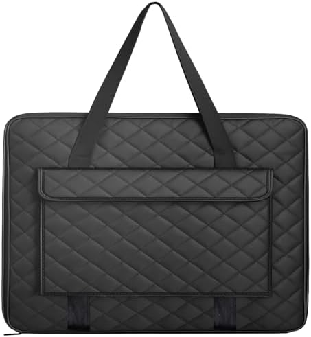 JJRING 24x36 Quilting Canvas Art Portfolio Case Bag, Black