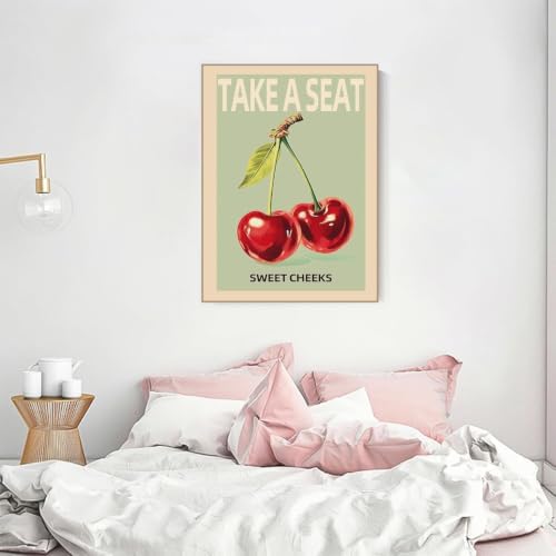 Pink Fruit Diamond Art Kits for Adults Cherry Diamond Painting Kit Beginner