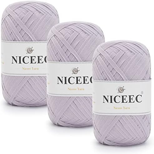 NICEEC 3 Skeins Kraft Paper Yarn 474yds/5.3oz - Wisteria