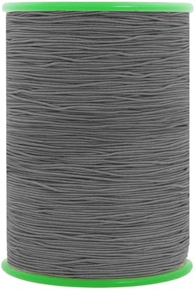 Mandala Crafts 0.6mm Charcoal Gray Shirring Sewing Elastic Thread 546 Yds