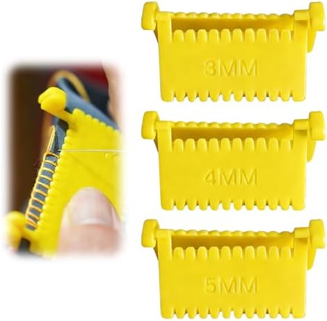Edge Stitch Lock and Sewing Gauge, 2026 New Clip-On Sewing Ruler, 3mm 4mm 5mm Spacing, Quilting Template for Hand Sewing, Even Stitches for Beginners (3pcs Yellow)