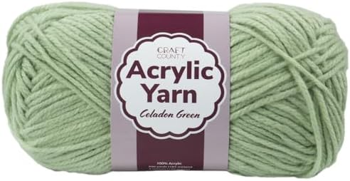 Craft County Medium 4 Acrylic Yarn – 200 Yards of Super Vibrant Yarn for Blankets, Scarves, Hats, & More!
