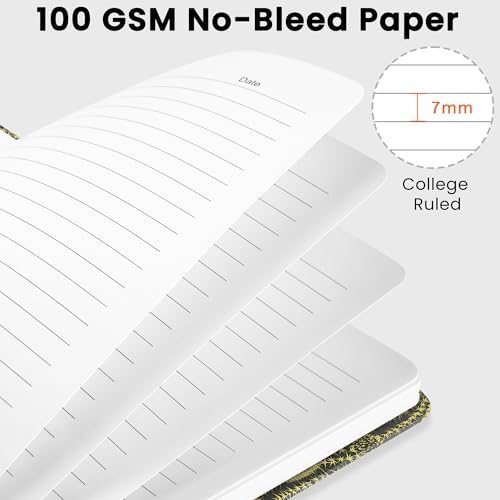Lined Spiral Journal Notebook, A5 College Ruled Notebook for Note-Taking