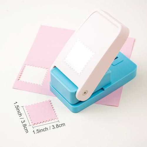 Stamp Puncher, 1.5inch Large Square Postage Stamp Punch, Stamps Puncher Square, Paper Punches for Crafting, Stamps Shaped Paper Punch, StampCutter HolePunch, Craft Punches for Paper Crafts DIY Project