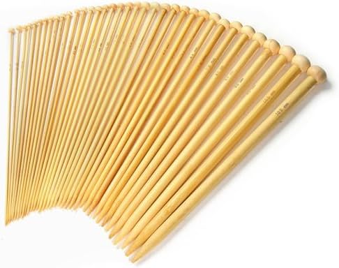 LIHAO 36 PCS Bamboo Knitting Needles Set