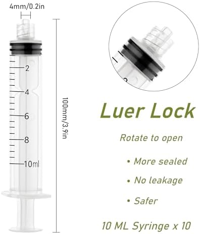 10ml Glue Applicator Syringe with Blunt Tip Needle for Liquid Oil Ink Wood