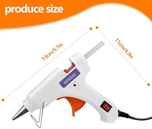 6 Pack Mini Hot Glue Gun Kit for Crafts, 20W Fast Preheating Kid-Safe Glue Gun, Anti-Drip Nozzle, LED Light & Stand, for DIY Arts, School Projects, Home Decor & Holiday Decorations (6 Colors)