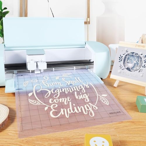 REALIKE 12x12 Cutting Mat Compatible with Cricut Maker 3/Maker 4/Maker/Explore 3/4/Air 2/Air/One(Standardgrip 3 Mats), Gridded Adhesive Non-Slip Cut Mat Replacement Accessories Set for Craft Vinyl