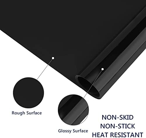 Gartful 2 Pack Silicone Crafting Mats, 15.7" x 11.8" Silicone Mat for Crafts, Large Heat Resistant Sheet for Jewelry Casting, Epoxy Resin, Painting, Counter Table Protector, Placemat, Nonstick, Black
