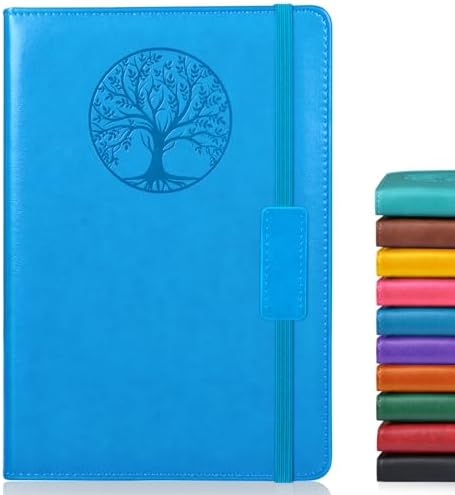 Biuwory Leather Journal Notebook,256 Thick Lined Pages,Hardcover 5.7"×8.3" | Vintage Journal for Women Men,Work,School,Business,Travel Diary,Note taking,College Ruled Writing,Daily Journaling Notebook