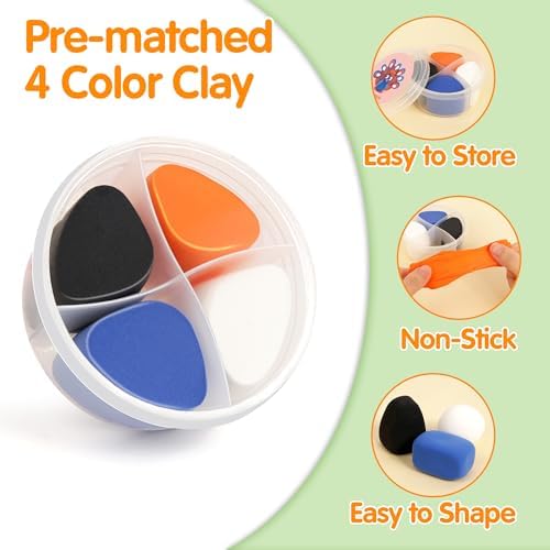 Helsort Air Dry Clay Kit for Kids, 12 Animals Modeling Clay Set, Kids Craft
