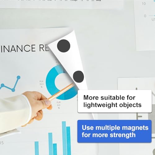 Towjug Round Magnets with Adhesive Backing, 240 Fridge Circle Magnetic Tape