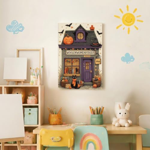 Spandrel Ghost Paint by Number Kits Floral for Adults, Halloween Paint by Number Kits on Canvas Daisy Flower, DIY Acrylic Oil Painting by Numbers Gitfs for Home Wall Decor, 8x12in
