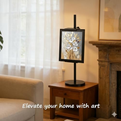 Adjustable Tabletop Easel Stand for Picture Frames, Picture Easels for Display, Gold Easel, Picture Frame Stand, Adjustable Art Easel.(18inch,Black)