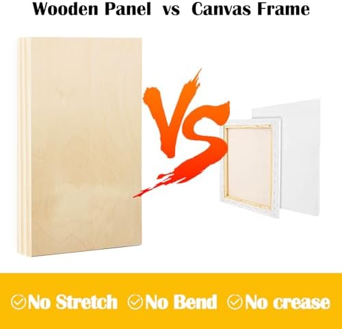 Falling in Art 2 Pack 10x20'' Unfinished Gallery Birch Wood Canvas Panels