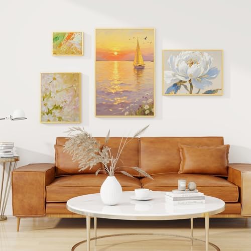 Venusmiles Canvas Frame 16x20 Frame for Canvas Painting Floating for 1" Deep, Floater for Canvas Artist Panel Oil Painting Wall Art Décor, Vertical or Horizontal Picture Wall Decor, Gold