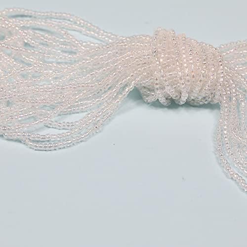 11/0 Glass Clear Rainbow Color Seed Beads Hanks (3 Meters) Total 6000pcs, 9 Meters String Clear AB Seed Beads Strand
