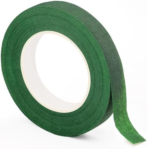 Floral Tape, 1/2inch Dark Green Flower Tape for Bouquet Floral