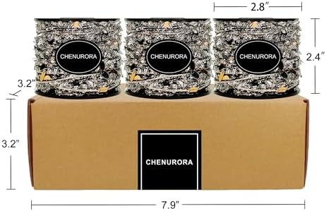 Hand-Blended Multifiber Multicolored Fancy Yarn with Sequins for Knitting Crocheting Crafts DIY, Set of 3 Rolls (Black & Gold)